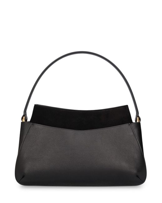 Neous Black Erid Leather & Suede Shoulder Bag