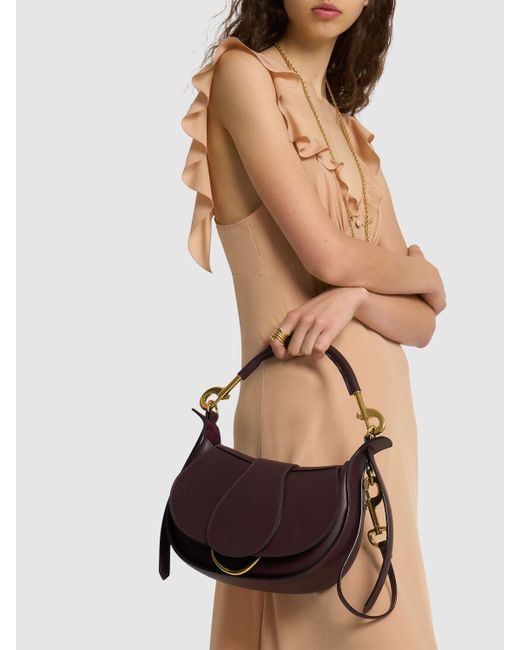 Chloé Purple Medium Schultertasche Aus Leder "chloe Ride"