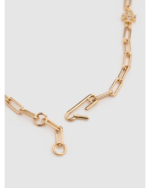 Tory Burch Natural Good Luck Chain Pavé Necklace Unique