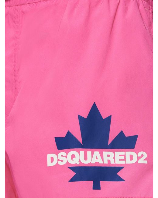 DSquared² Pink Logo Swim Shorts for men