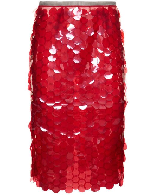 16Arlington Red Delta Round Sequined Skirt