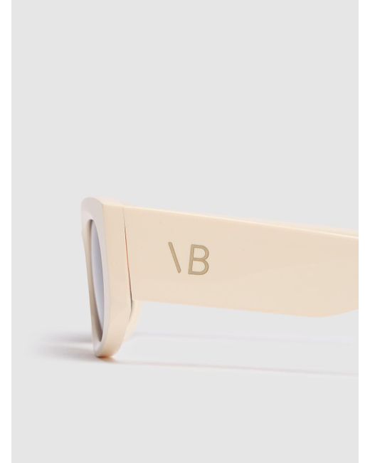 Victoria Beckham White Vb Monogram Acetate Sunglasses