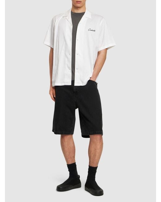 Camisa de algodón con manga corta Carhartt de hombre de color White