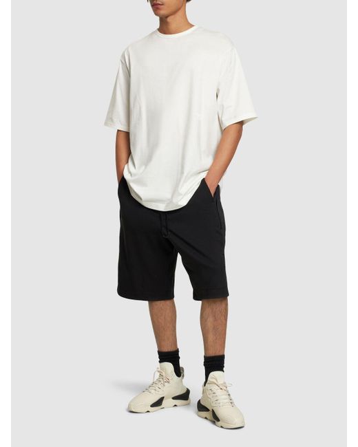 Camiseta boxy de algodón Y-3 de hombre de color White