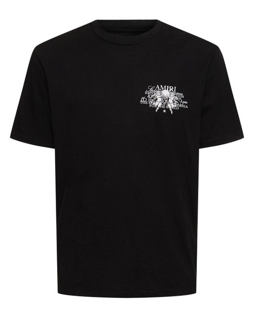T-shirt en jersey de coton imprimé cherub Amiri pour homme en coloris Black