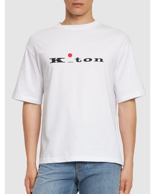 メンズ Kiton コットンtシャツ White