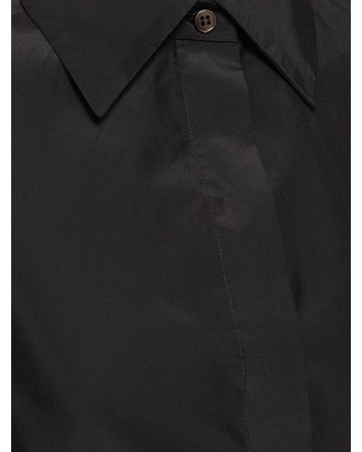 Camicia in taffeta di seta e cotone di Michael Kors in Black