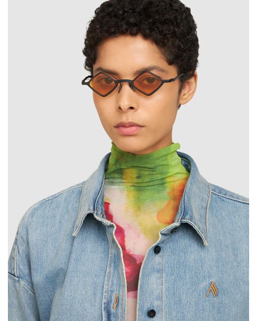 Gafas de sol cuadradas de metal Kuboraum de color Multicolor