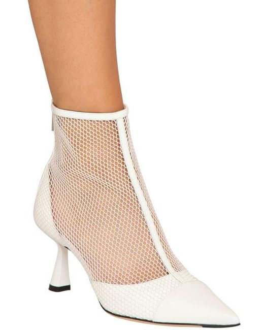 white mesh booties