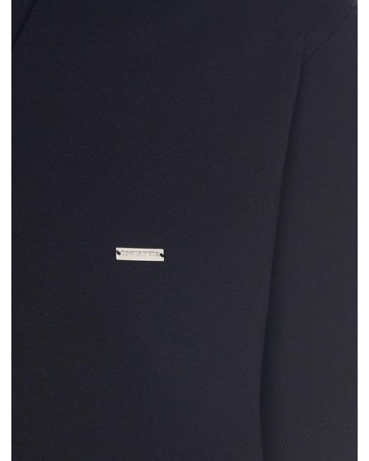 DSquared² Black V-Neck Logo Cotton Jersey T-Shirt for men