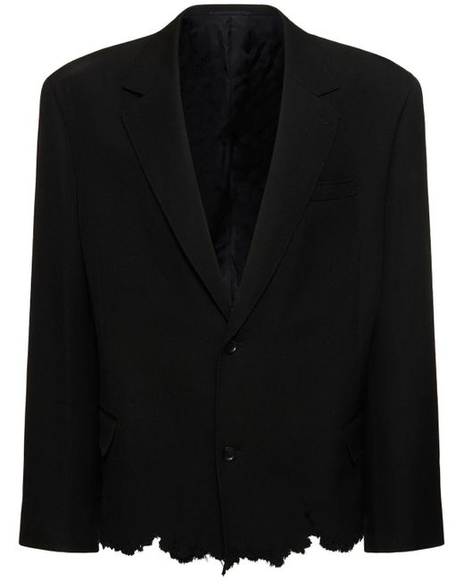 Veste cintrée oversize en laine Doublet pour homme en coloris Black