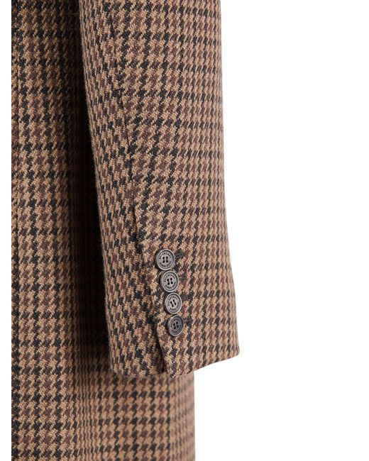 Balenciaga Brown Hourglass Wool Coat
