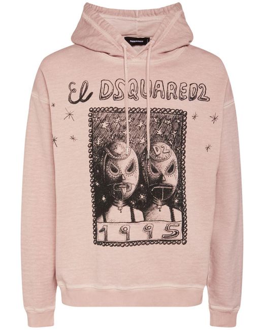 Uomo Felpa di DSquared² in Pink da Uomo