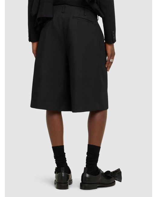 メンズ Comme des Garçons プリーツショーツ Black