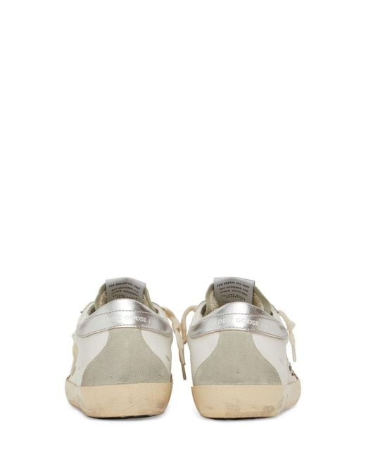 Golden Goose Deluxe Brand White 20mm Super-star Leather Sneakers