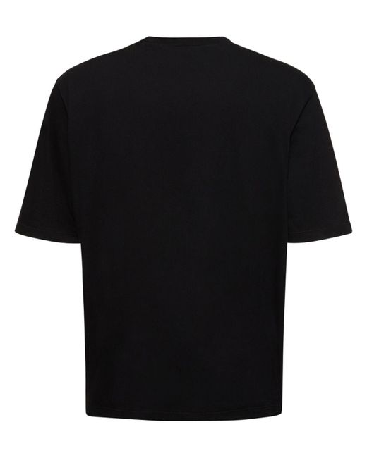 DSquared² Black Loose Fit Printed Cotton T-Shirt for men