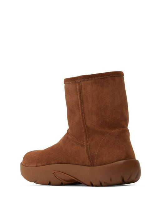 Bottega Veneta Brown 35Mm Snap Leather Ankle Boots