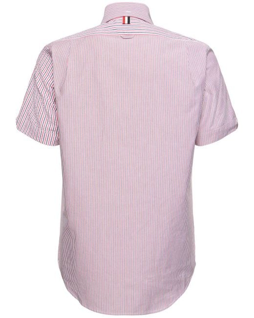 Chemise droite boutonnée en coton Thom Browne pour homme en coloris Pink