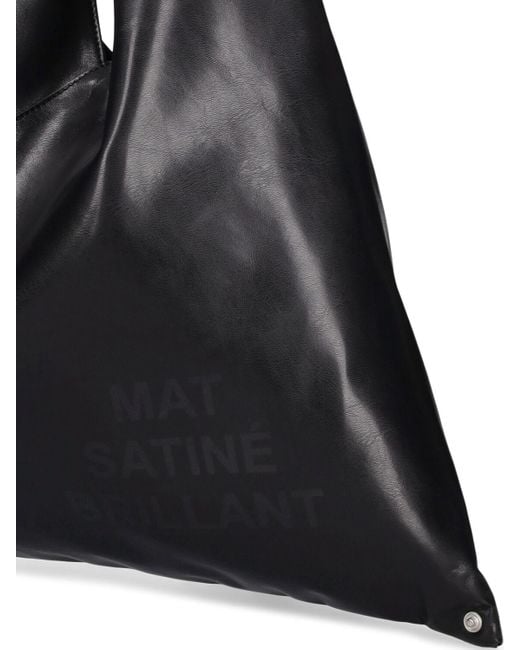 MM6 by Maison Martin Margiela Black Medium Tasche Aus Kunstleder "classic Japanese"