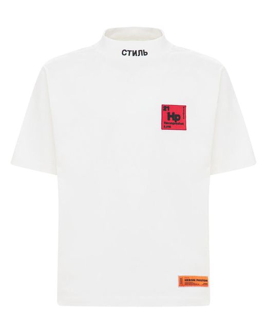Download Heron Preston Mock Ctnmb Periodic Jersey T-shirt in White ...