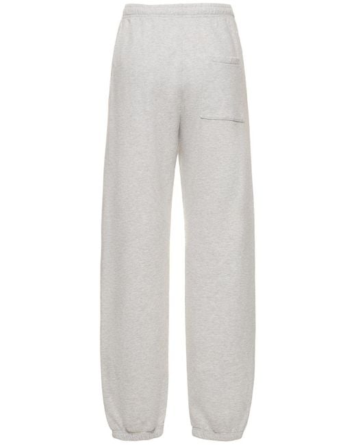 Pantalones deportivos de algodón con logo Sporty & Rich de color White