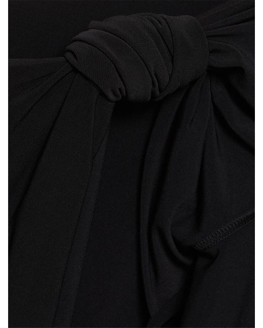 Robe longue asymétrique en jersey cartone Sportmax en coloris Black