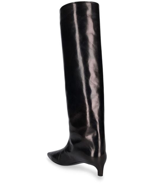 Jil Sander Black 35mm Hohe Stiefel Aus Leder