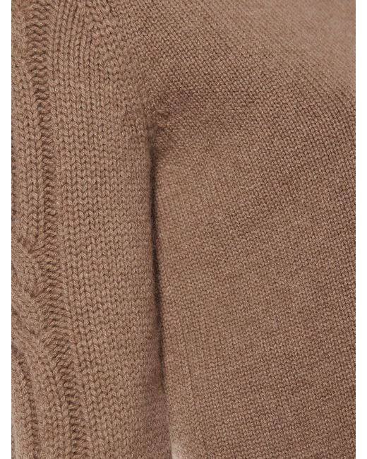 Suéter de cashmere con trenzado lateral Max Mara de color Natural