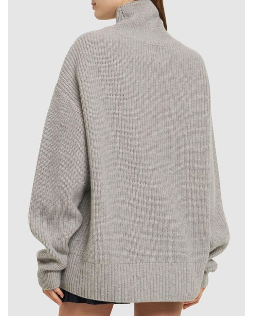 Suéter de cashmere de cuello alto Extreme Cashmere de color Gray