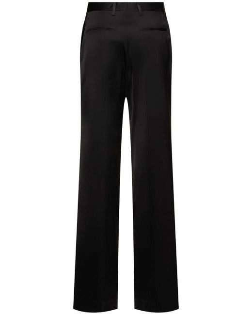 Dries Van Noten Black Portia Viscose Blend Straight Pants