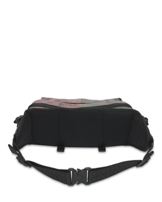 Sprayground Checkered Camo Split Crossbody Bag for Men