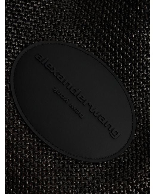 Alexander Wang Black Damen Kleine Ledertasche Mit Raffiaeffekt „Punch“