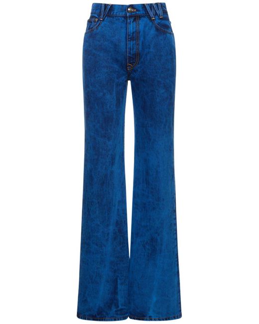 Vivienne Westwood Blue Ray Denim High Waist Flared Wide Jeans