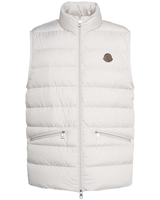 Moncler Techno-daunenweste "treompan" in White für Herren