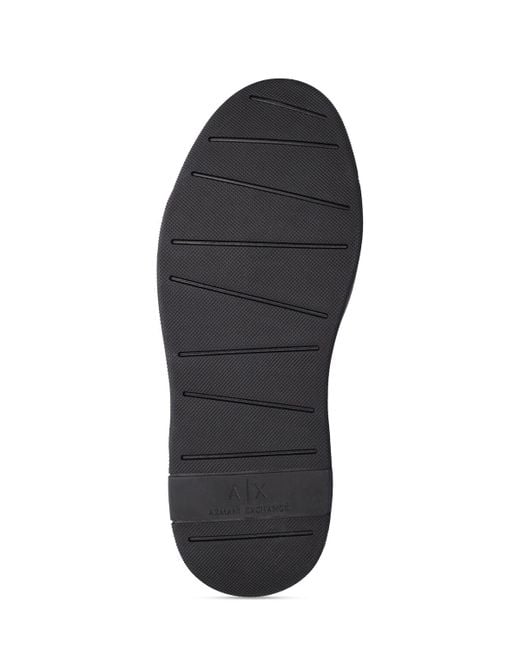 Sneakers in pelle di Armani Exchange in Black da Uomo