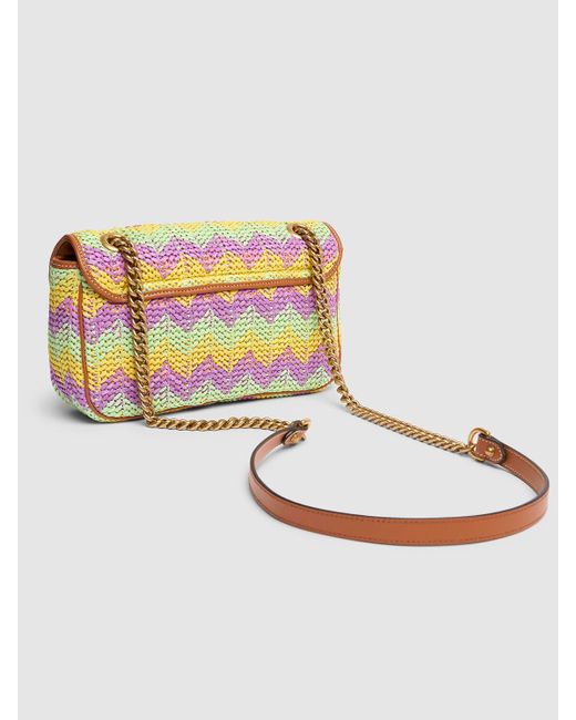 Gucci Gray Small gg Marmont Crochet Shoulder Bag
