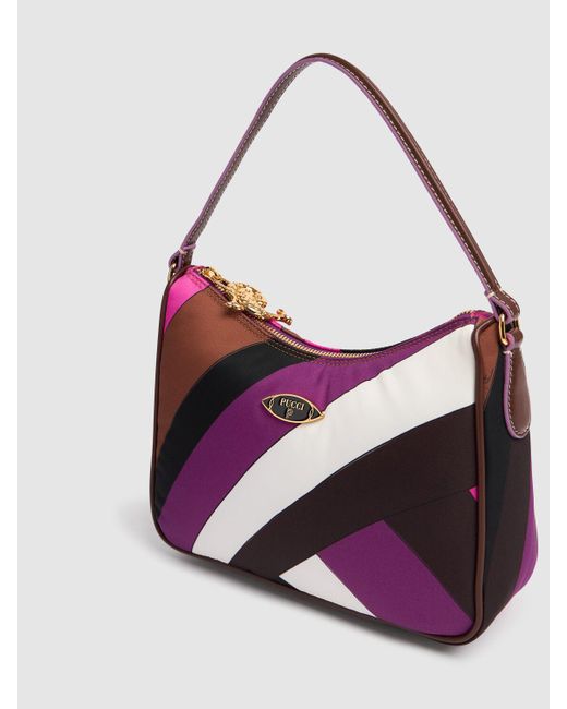 Emilio Pucci Purple Nylon Shoulder Bag Unique