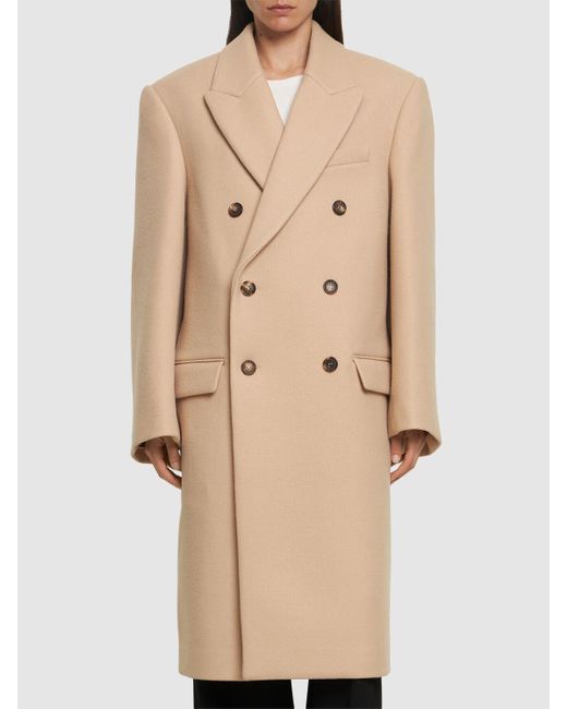 Manteau oversize en laine hb Wardrobe NYC en coloris Natural