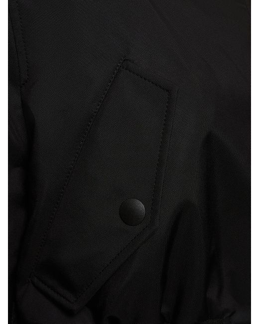 Veste bomber courte en textile technique Wardrobe NYC en coloris Black