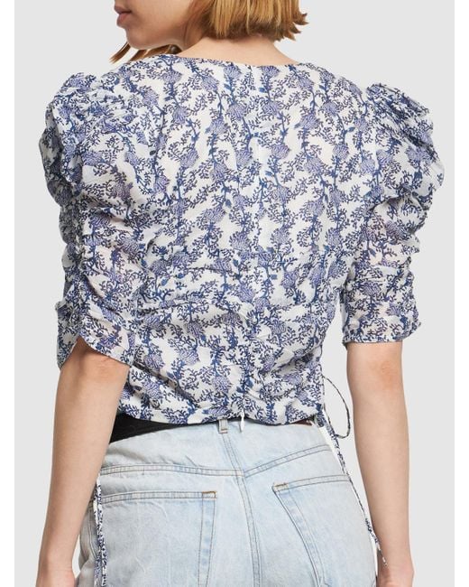 Isabel Marant Blue Baumwolltop "galaor"