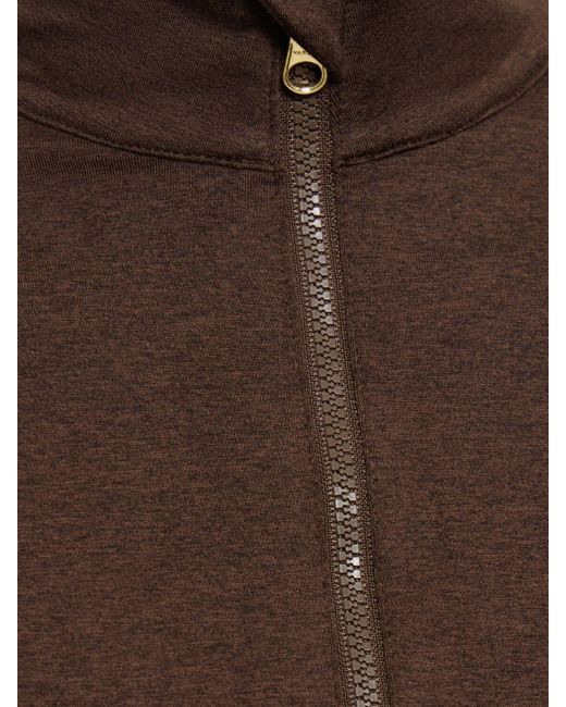 Camisa de manga larga con media cremallera Varley de color Brown