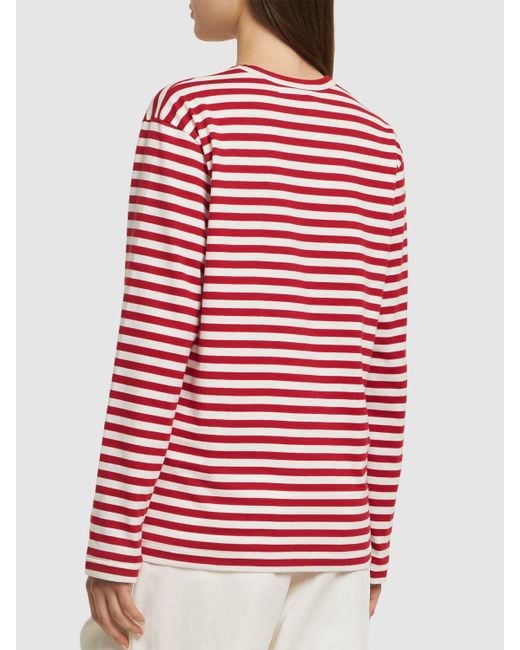 COMME DES GARÇONS PLAY コットンtシャツ Red