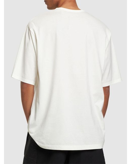 Camiseta boxy de algodón Y-3 de hombre de color White