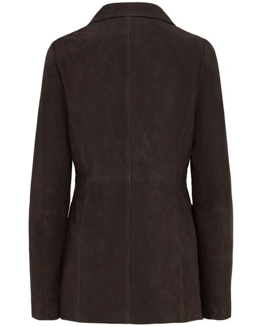 Rohe Black Damen Blazer Aus Wildleder