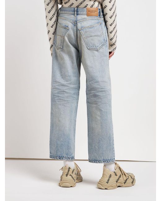Jeans in denim ankle cut di Balenciaga in Blue