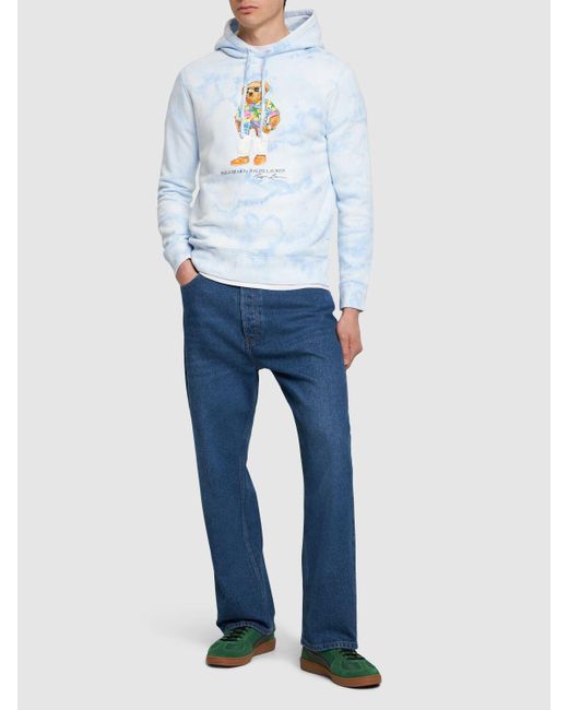 Sweat-shirt délavé à capuche riviera beach bear Polo Ralph Lauren pour homme en coloris Blue