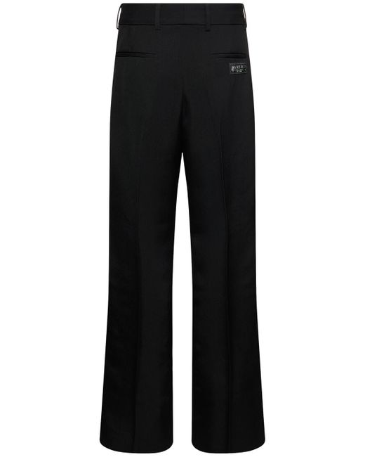 Amiri Black baggy Viscose Formal Pants for men