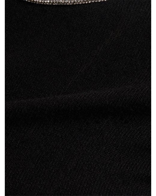 Top de jersey con decoraciones Giorgio Armani de color Black