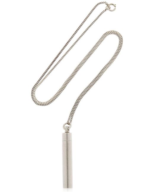 Vetements Metallic Metal Necklace W/ Canister & Spoon