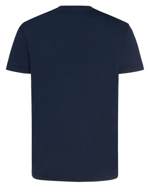 DSquared² Blue Rocco Siffredi Print Cotton T-shirt for men